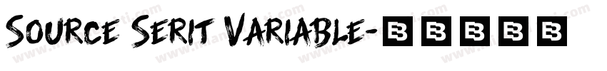 Source Serit Variable字体转换